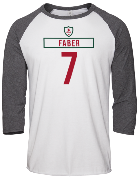 Home Jersey Brock Faber Unisex Premium Three-Quarter Raglan T-Shirt | Swagsta