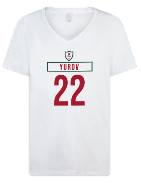 Home Jersey Danila Yurov Premium Ladies V-Neck T-Shirt | Swagsta