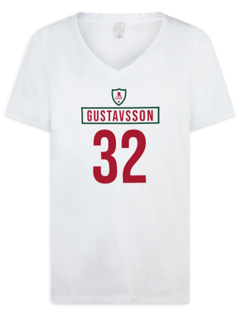 Home Jersey Filip Gustavsson Premium Ladies V-Neck T-Shirt | Swagsta