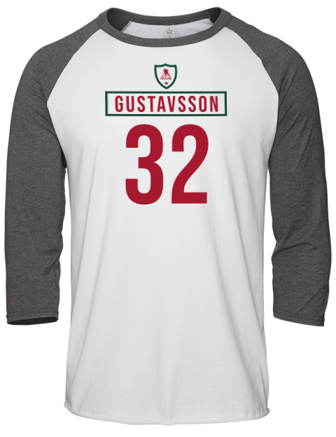 Home Jersey Filip Gustavsson Unisex Premium Three-Quarter Raglan T-Shirt | Swagsta