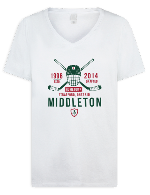 Classic Heritage Jacob Middleton Premium Ladies V-Neck T-Shirt | Swagsta
