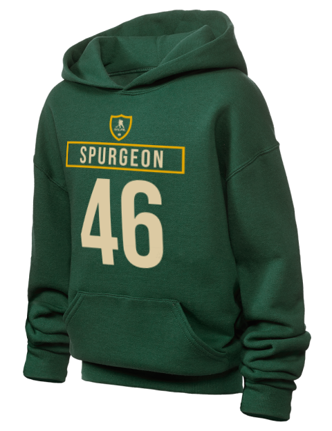 Away Jersey Jared Spurgeon Youth Hooded Sweatshirt | Swagsta