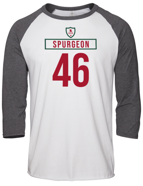 Home Jersey Jared Spurgeon Unisex Premium Three-Quarter Raglan T-Shirt | Swagsta