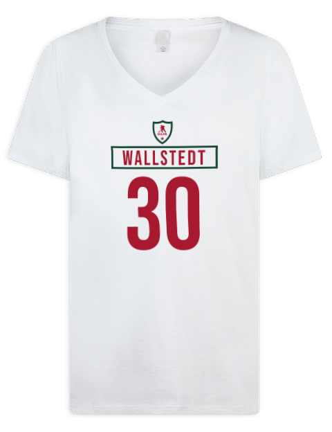 Home Jersey Jesper Wallstedt Premium Ladies V-Neck T-Shirt | Swagsta