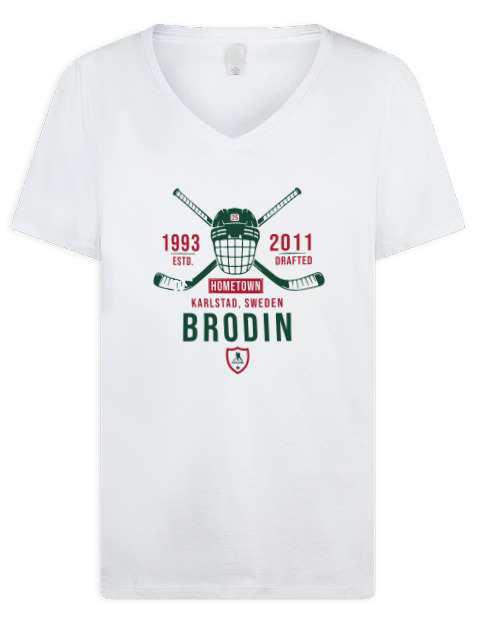 Classic Heritage Jonas Brodin Premium Ladies V-Neck T-Shirt | Swagsta