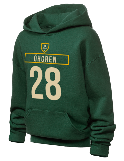 Away Jersey Liam Ohgren Youth Hooded Sweatshirt | Swagsta