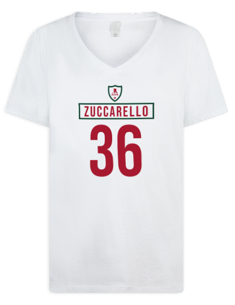 Home Jersey Mats Zuccarello Premium Ladies V-Neck T-Shirt | Swagsta