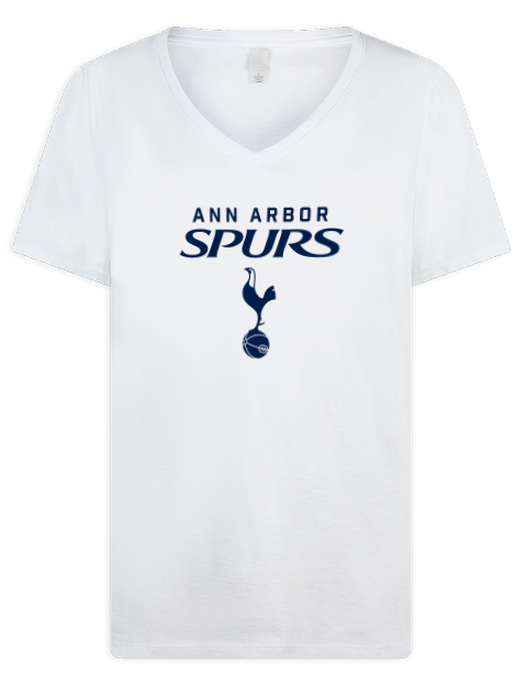 Classic Edition Ann Arbor Spurs Premium Ladies V-Neck T-Shirt | Swagsta