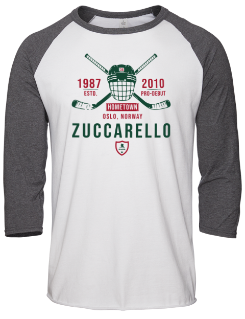 Classic Heritage Mats Zuccarello Unisex Premium Three-Quarter Raglan T-Shirt | Swagsta