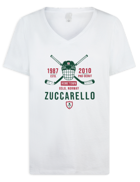 Classic Heritage Mats Zuccarello Premium Ladies V-Neck T-Shirt | Swagsta