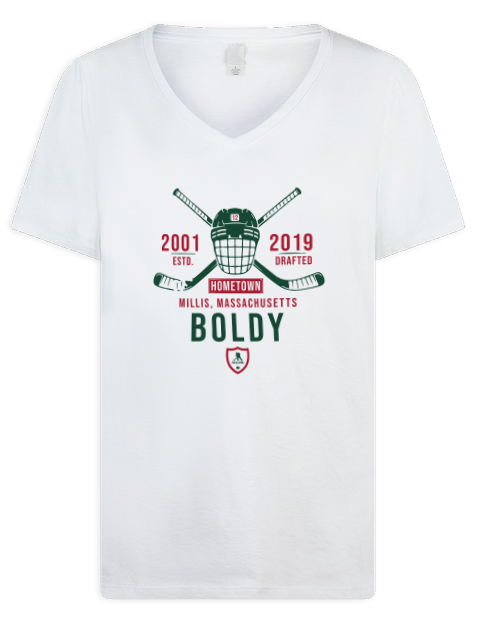 Classic Heritage Matthew Boldy Premium Ladies V-Neck T-Shirt | Swagsta