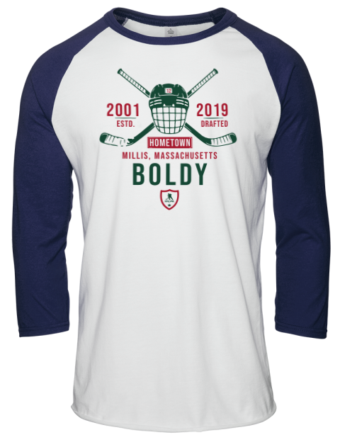Classic Heritage Matthew Boldy Unisex Premium Three-Quarter Raglan T-Shirt | Swagsta