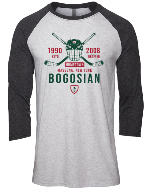 Classic Heritage Zach Bogosian Unisex Premium Three-Quarter Raglan T-Shirt | Swagsta