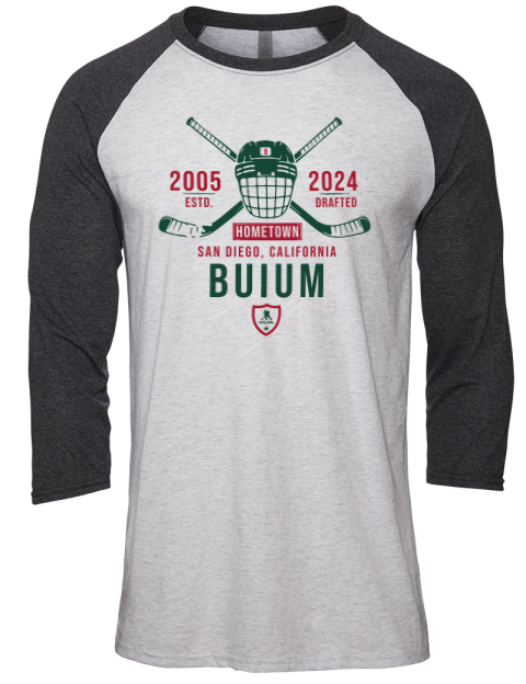 Classic Heritage Zeev Buium Unisex Premium Three-Quarter Raglan T-Shirt | Swagsta
