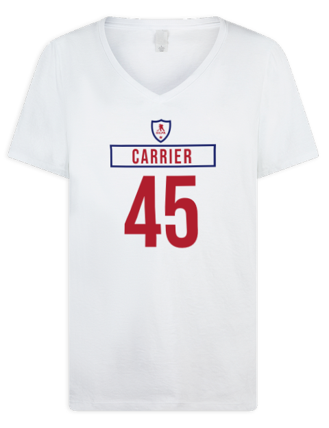 Home Jersey Alexandre Carrier Premium Ladies V-Neck T-Shirt | Swagsta