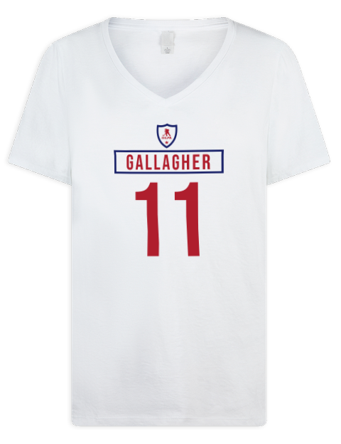 Home Jersey Brendan Gallagher Premium Ladies V-Neck T-Shirt | Swagsta