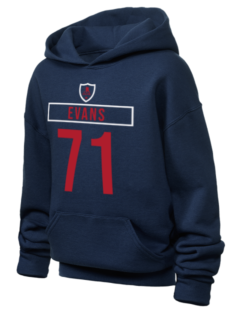 Away Jersey Jake Evans Youth Hooded Sweatshirt | Swagsta