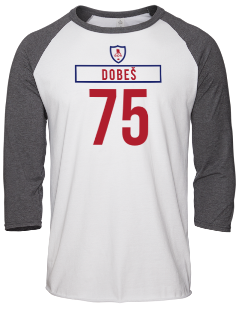 Home Jersey Jakub Dobes Unisex Premium Three-Quarter Raglan T-Shirt | Swagsta