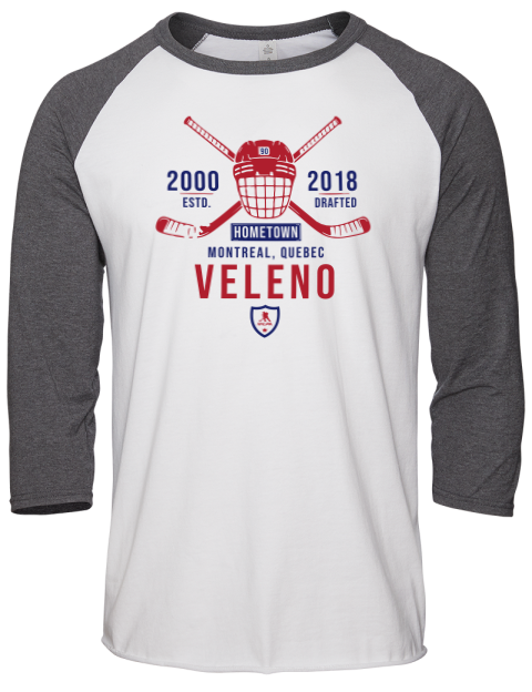 Classic Heritage Joseph Veleno Unisex Premium Three-Quarter Raglan T-Shirt | Swagsta
