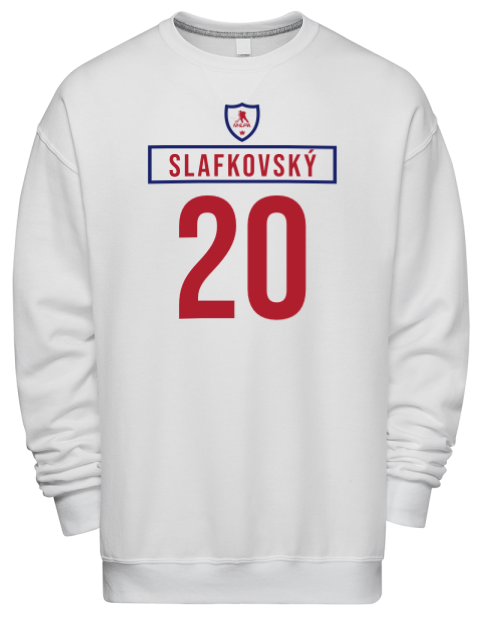 Home Jersey Juraj Slafkovsky Premium Unisex Crewneck Sweatshirt | Swagsta