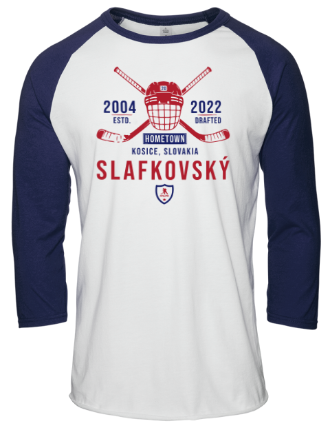 Classic Heritage Juraj Slafkovsky Unisex Premium Three-Quarter Raglan T-Shirt | Swagsta