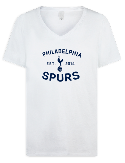 Fan Wear Philadelphia Spurs Premium Ladies V-Neck T-Shirt | Swagsta
