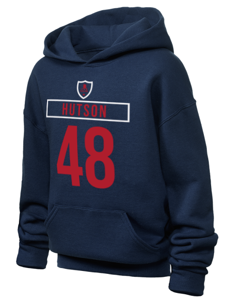 Away Jersey Lane Hutson Youth Hooded Sweatshirt | Swagsta