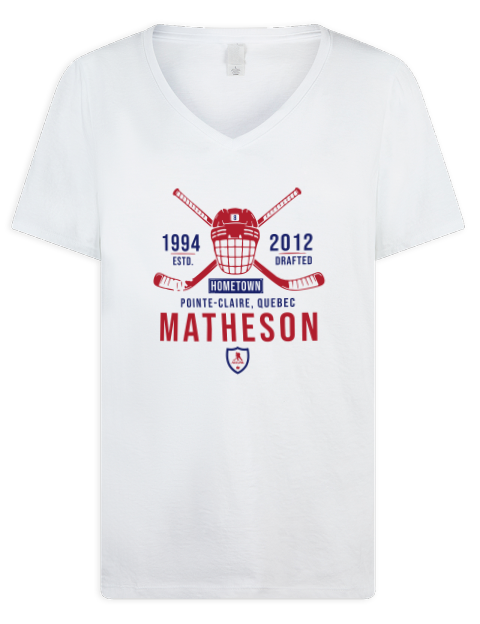Classic Heritage Michael Matheson Premium Ladies V-Neck T-Shirt | Swagsta