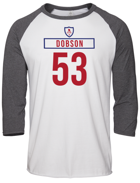 Home Jersey Noah Dobson Unisex Premium Three-Quarter Raglan T-Shirt | Swagsta