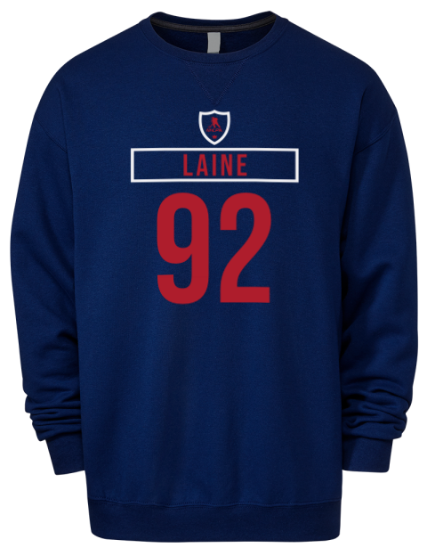 Away Jersey Patrik Laine Premium Unisex Crewneck Sweatshirt | Swagsta