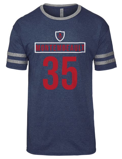 Away Jersey Samuel Montembeault Men's Tri-Blend T-Shirt | Swagsta