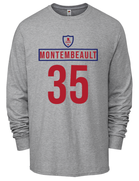 Home Jersey Samuel Montembeault Men's Long-Sleeve T-Shirt | Swagsta