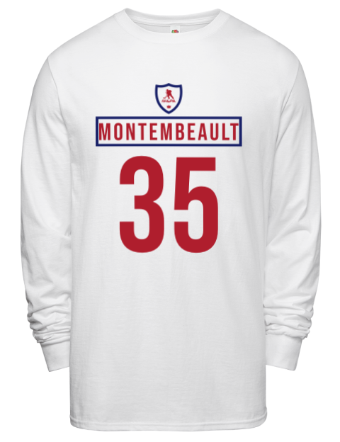 Home Jersey Samuel Montembeault Men's Long-Sleeve T-Shirt | Swagsta