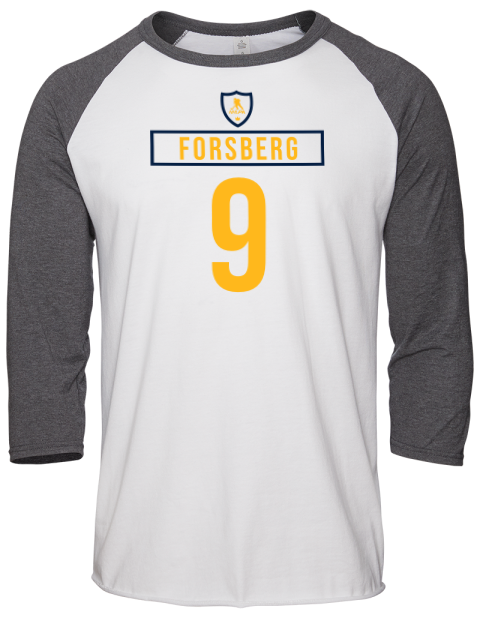 Home Jersey Filip Forsberg Unisex Premium Three-Quarter Raglan T-Shirt | Swagsta