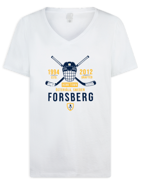 Classic Heritage Filip Forsberg Premium Ladies V-Neck T-Shirt | Swagsta