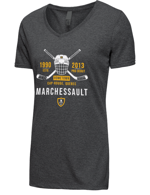 Heritage Jonathan Marchessault Premium Ladies V-Neck T-Shirt | Swagsta