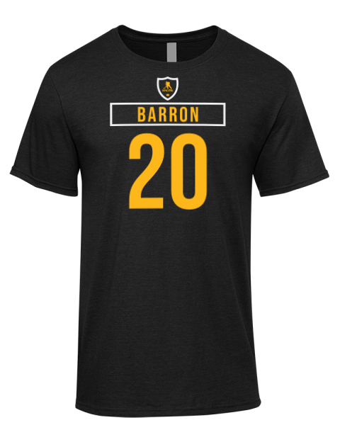 Away Jersey Justin Barron Premium Ring-Spun Cotton Unisex T-Shirt | Swagsta