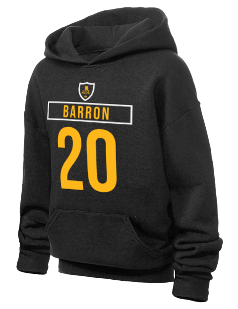 Away Jersey Justin Barron Youth Hooded Sweatshirt | Swagsta
