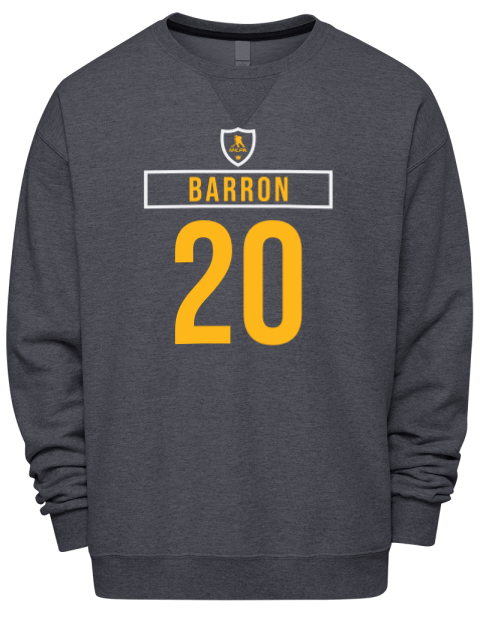 Away Jersey Justin Barron Premium Unisex Crewneck Sweatshirt | Swagsta