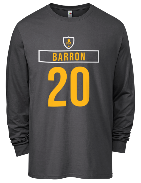 Away Jersey Justin Barron Men's Long-Sleeve T-Shirt | Swagsta