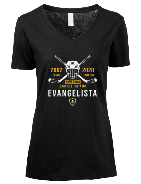Heritage Luke Evangelista Premium Ladies V-Neck T-Shirt | Swagsta