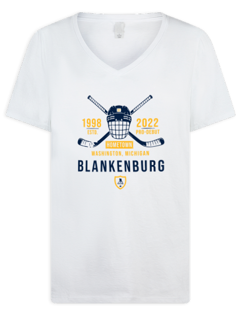 Classic Heritage Nick Blankenburg Premium Ladies V-Neck T-Shirt | Swagsta