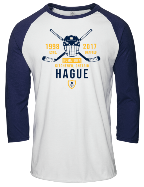 Classic Heritage Nicolas Hague Unisex Premium Three-Quarter Raglan T-Shirt | Swagsta