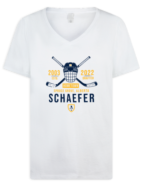 Classic Heritage Reid Schaefer Premium Ladies V-Neck T-Shirt | Swagsta