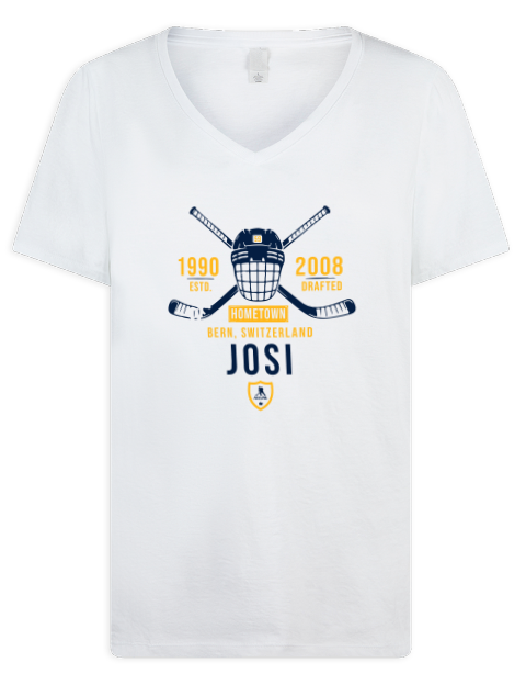 Classic Heritage Roman Josi Premium Ladies V-Neck T-Shirt | Swagsta