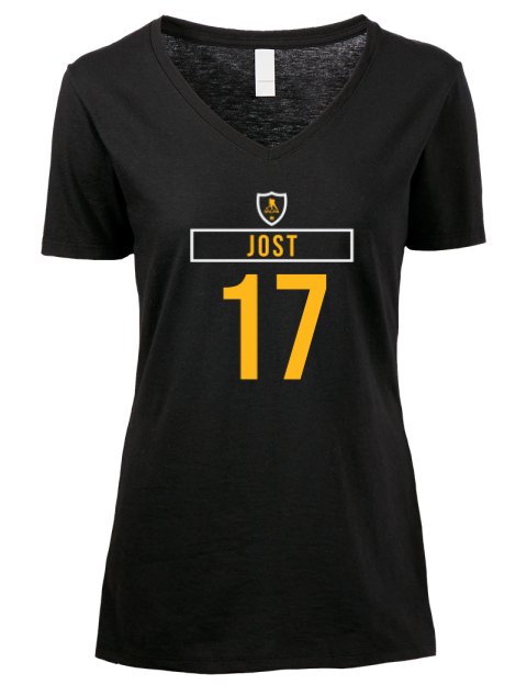 Away Jersey Tyson Jost Premium Ladies V-Neck T-Shirt | Swagsta