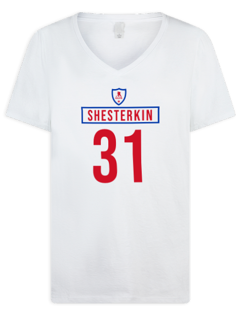 Home Jersey Igor Shesterkin Premium Ladies V-Neck T-Shirt | Swagsta