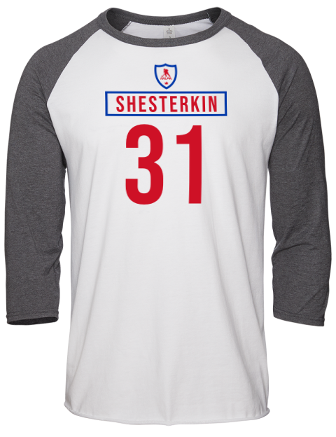Home Jersey Igor Shesterkin Unisex Premium Three-Quarter Raglan T-Shirt | Swagsta