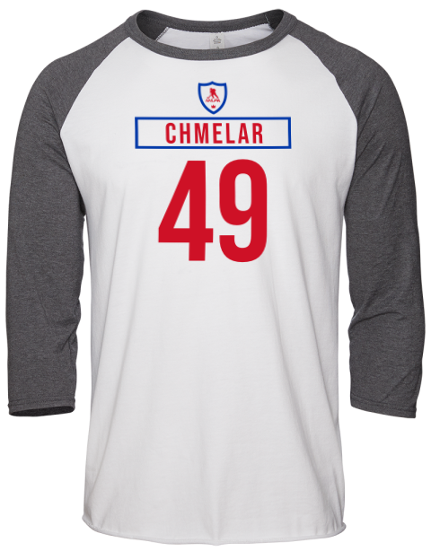 Home Jersey Jaroslav Chmelar Unisex Premium Three-Quarter Raglan T-Shirt | Swagsta