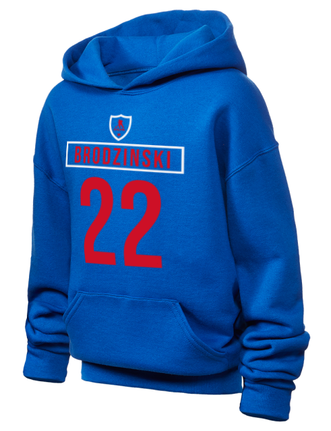 Away Jersey Jonny Brodzinski Youth Hooded Sweatshirt | Swagsta